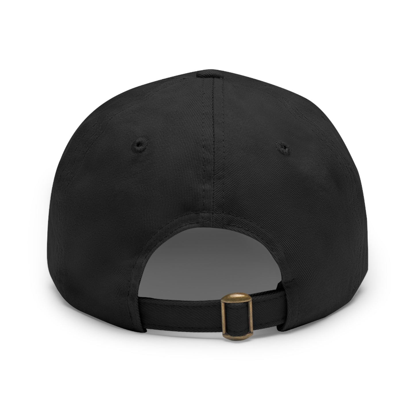Fold&FlyCo Dad Hat with Leather Patch (Rectangle)